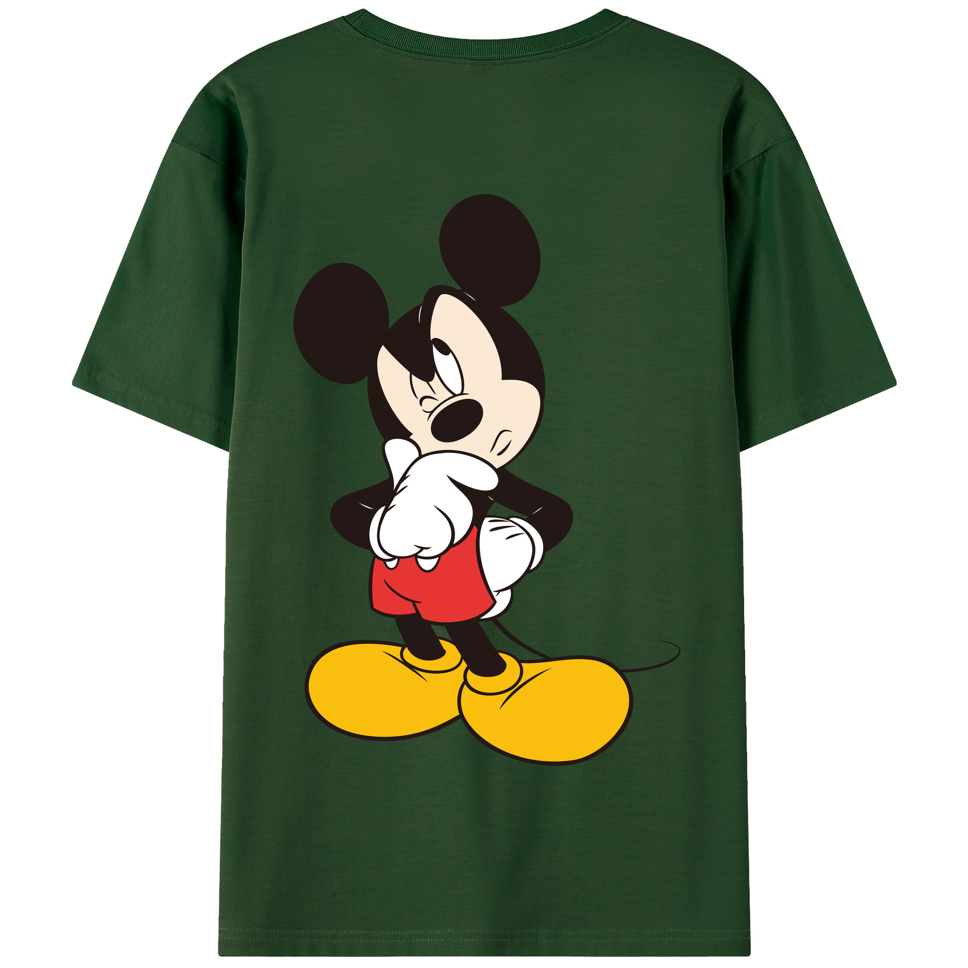 （画像用） ミッキーマウス Mickey Mouse 綿100％半袖Tシャツ（背面プリント）